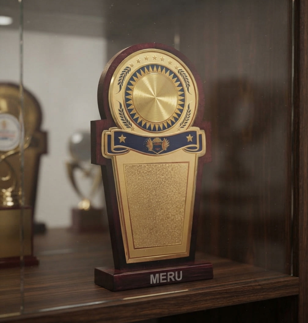 Wooden Memento Trophy: Recognition Awards and Trophies 728 alternate view - Meru Trophy