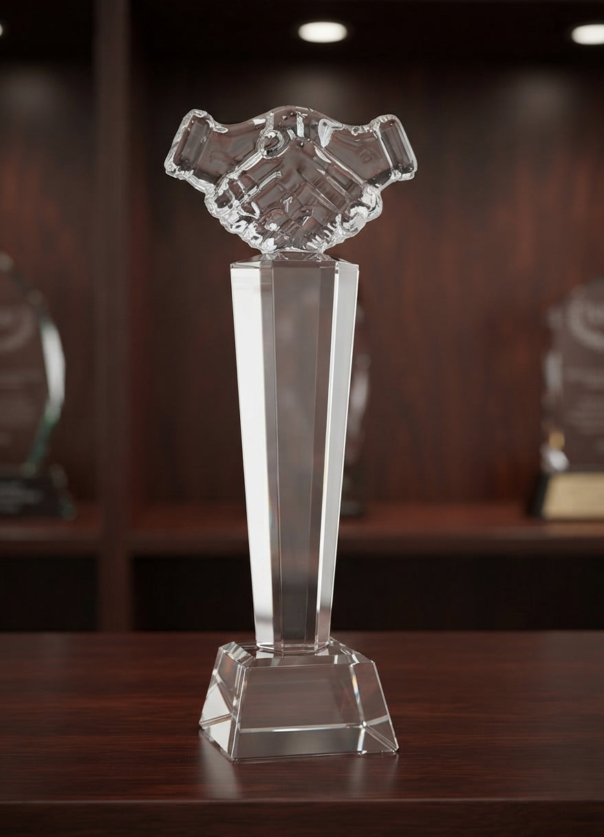Crystal Achievement Trophy - Corporate Award CST-22 alternate view - Meru Trophy