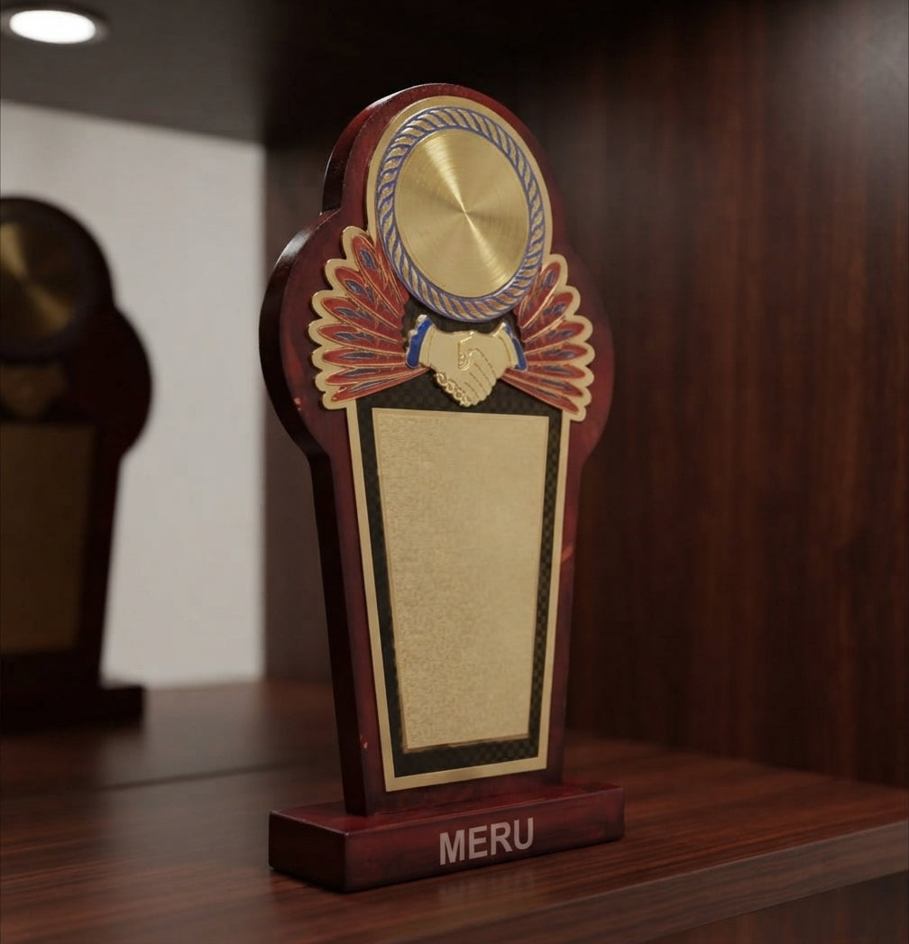 Wooden Corporate Awards & Trophies - Custom Engraved Recognition 702 alternate view - Meru Trophy