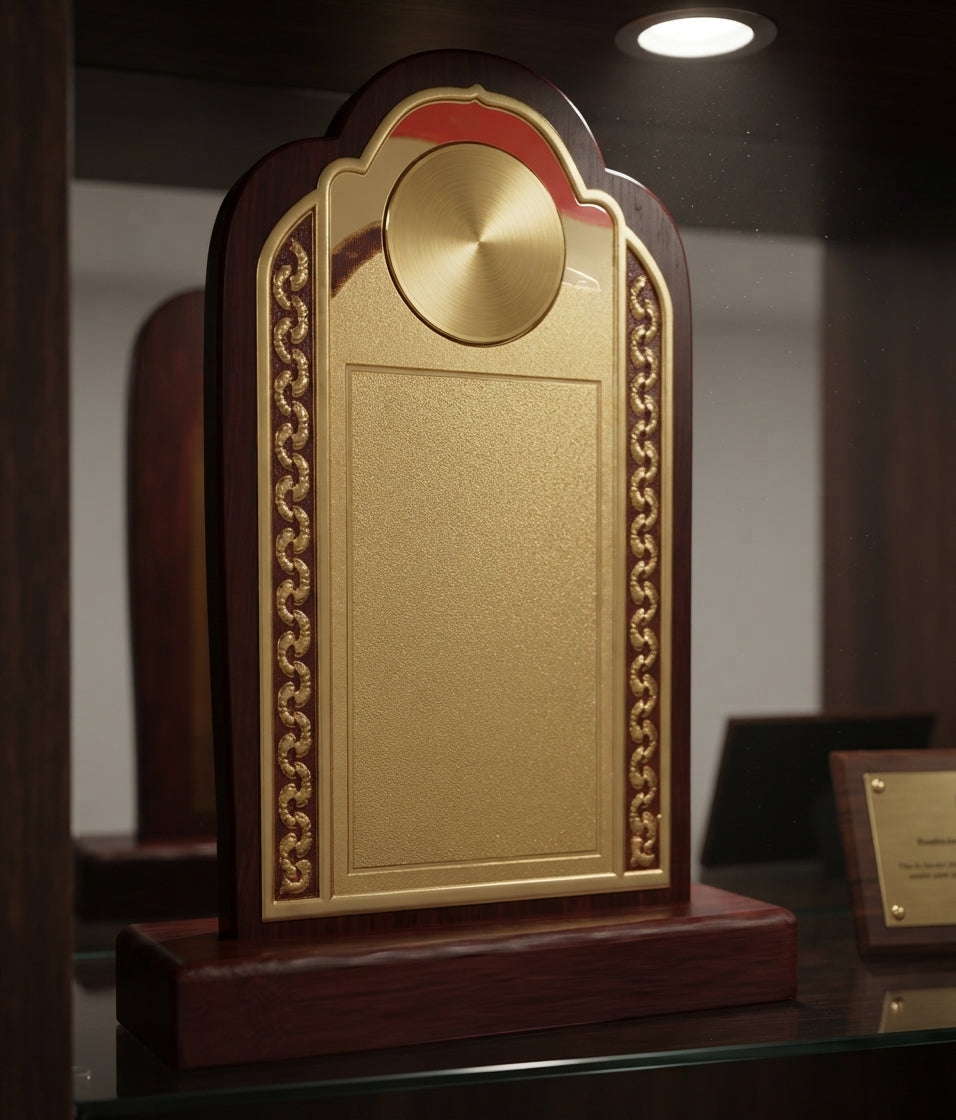 Custom Wooden Memento Trophy & Awards 1880 - Personalized Recognition alternate view - Meru Trophy