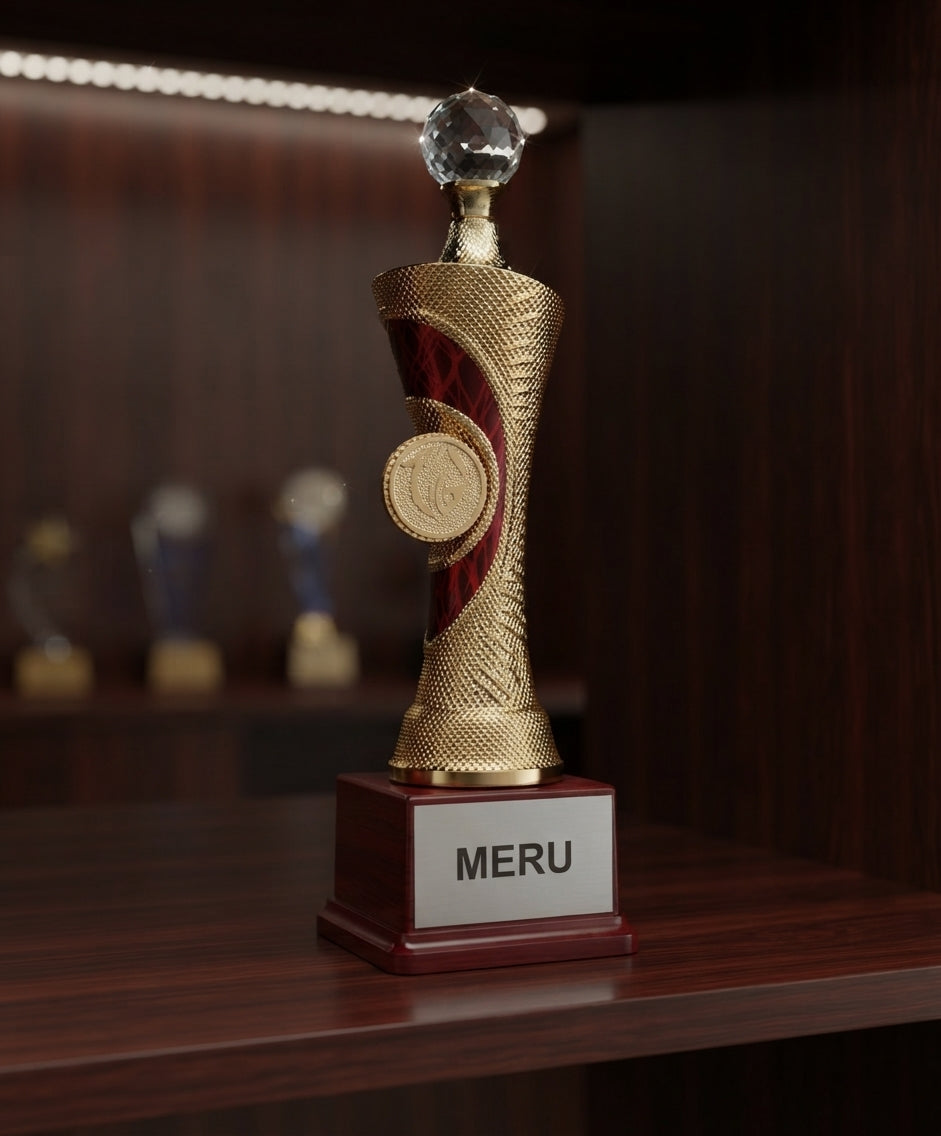 Elegant Award Trophy Crystal Trophy  632 alternate view - Meru Trophy