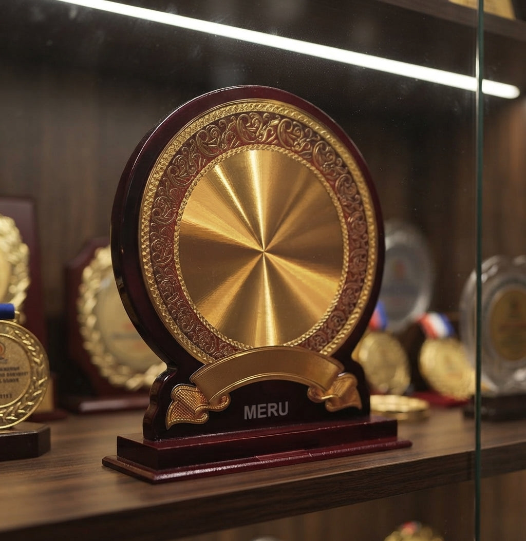 Elegant Wooden Award Trophy - Custom Awards & Recognition 814 alternate view - Meru Trophy