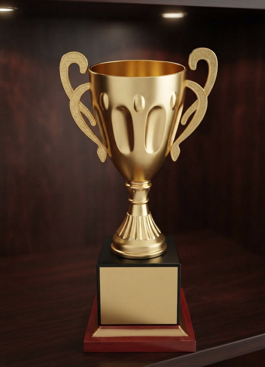 Gold Metal Award Trophy 5001 alternate view - Meru Trophy