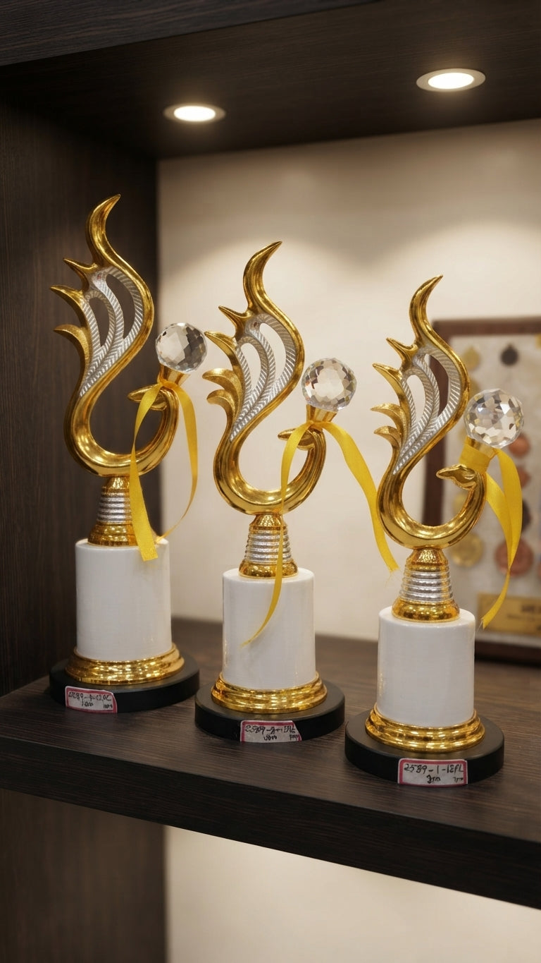 Premium Flame Crystal Achievement Trophy - Recognition Awards 2589 alternate view - Meru Trophy
