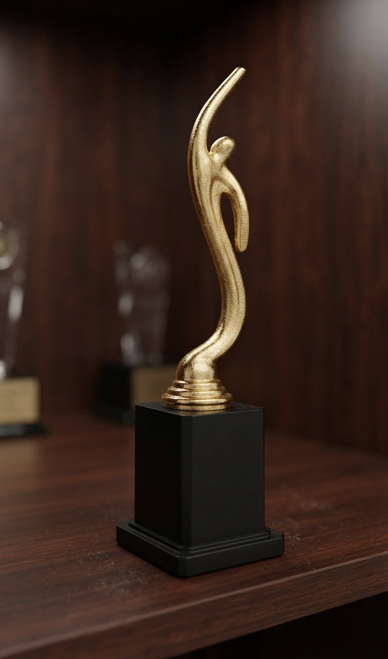 Gold Sports Trophy Recognition Award 1007 - Corporate Awards & Recognition 6147 alternate view - Meru Trophy