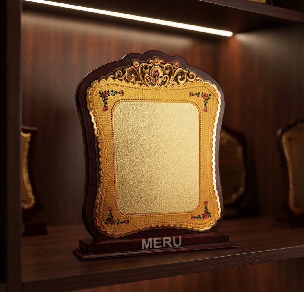 Wooden Memento Award Custom Trophy 550 - Personalized Recognition alternate view - Meru Trophy