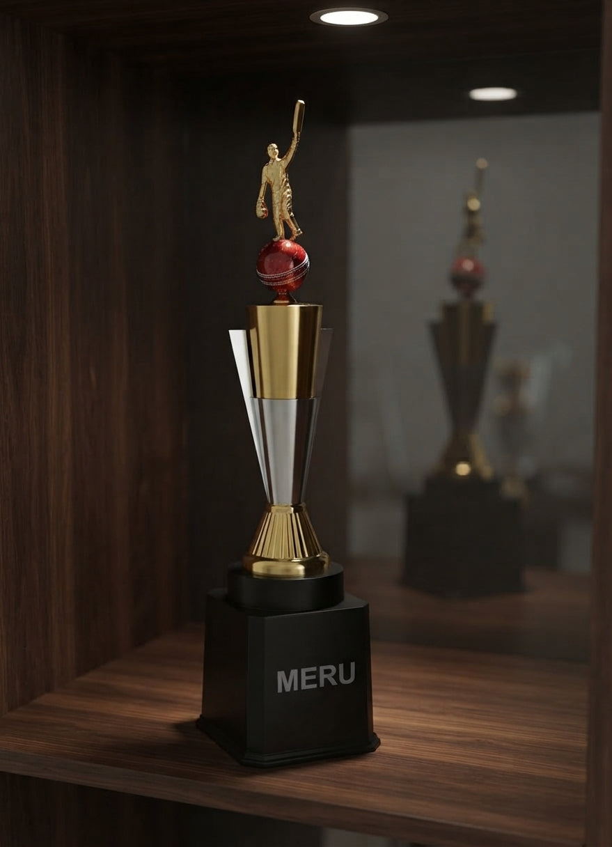 Cricket Trophy - Metal Sports Trophies 886 alternate view - Meru Trophy