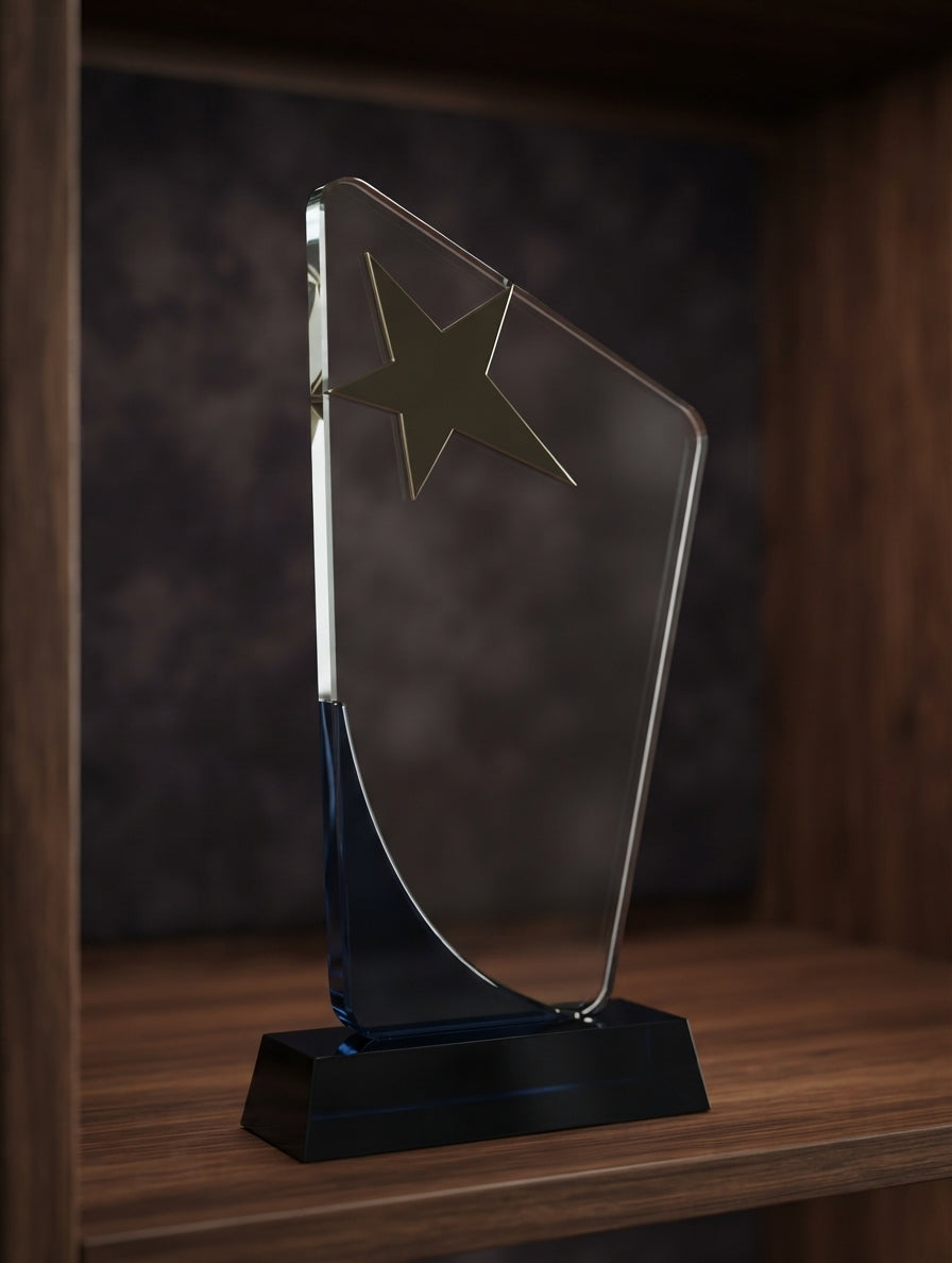 Crystal Star Trophy - Recognition Awards CST 1 - Custom Awards & Engraving alternate view - Meru Trophy