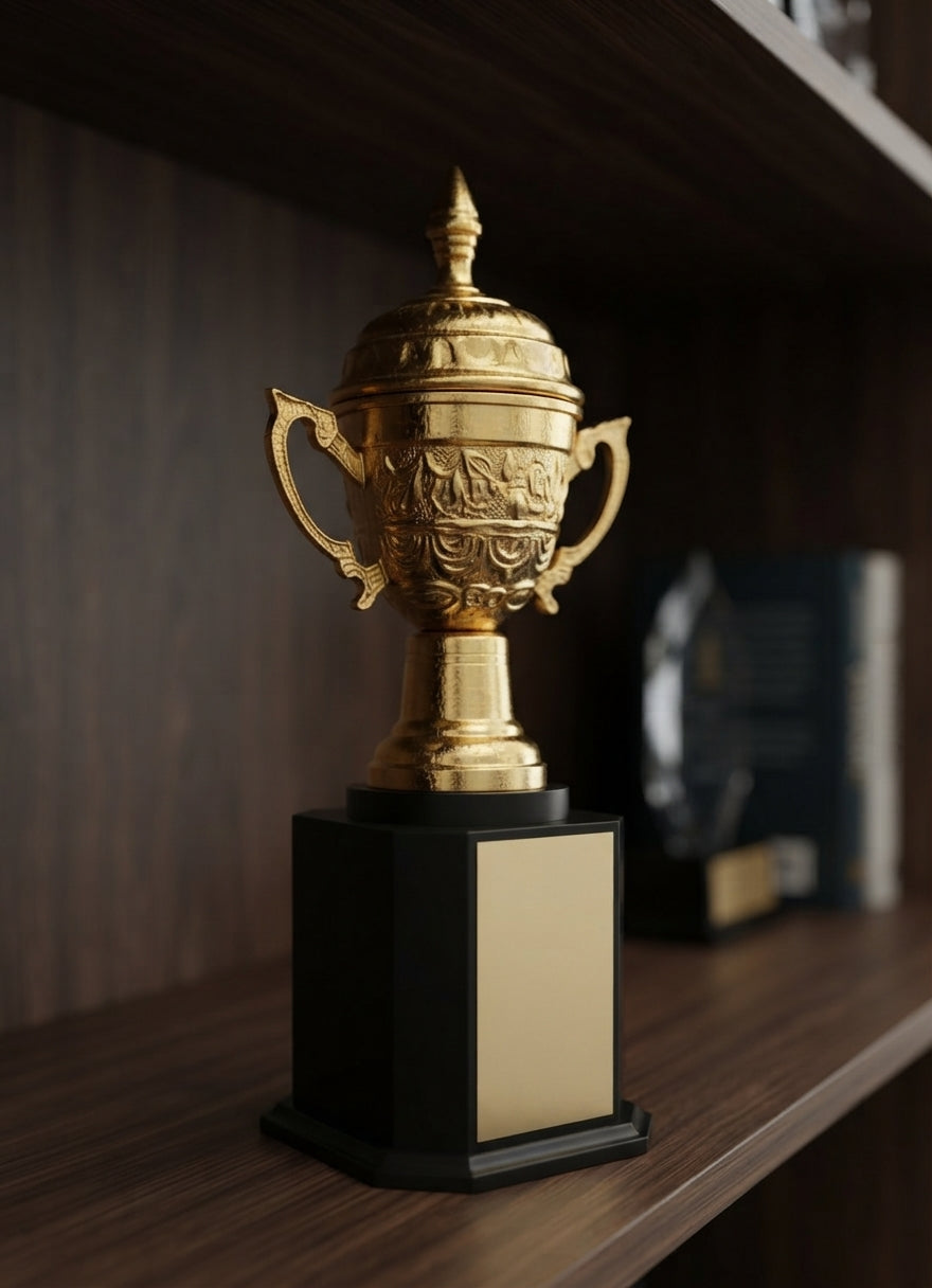 Gold Metal Cup Trophy - Recognition Awards AS508 alternate view - Meru Trophy