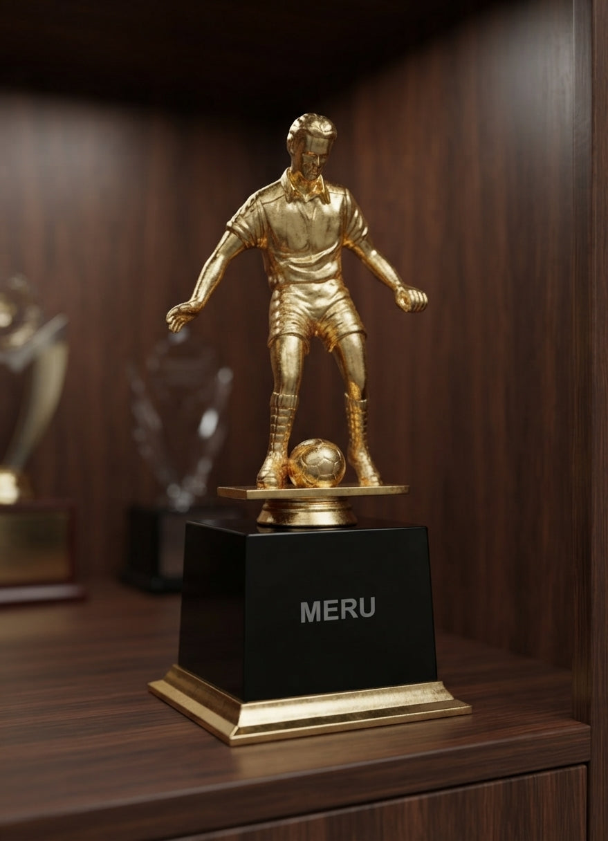 Gold Football Trophy for Sports Awards 5527 alternate view - Meru Trophy