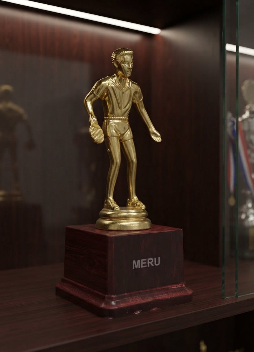 Gold Table Tennis Trophy - Sports Award 116 - Fiber Trophies alternate view - Meru Trophy