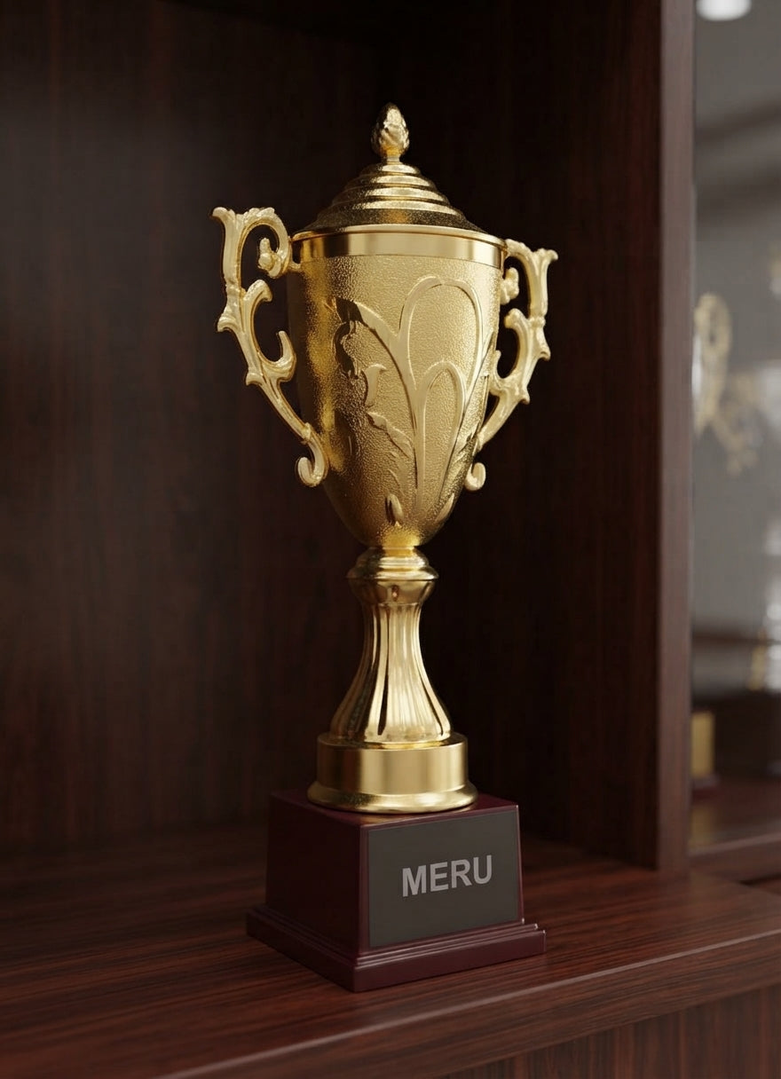 Gold Trophy Cup 1275 alternate view - Meru Trophy