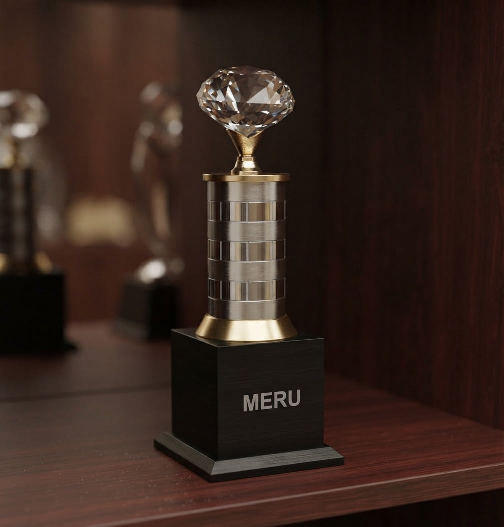 Premium Crystal Diamond Corporate Trophy 569 alternate view - Meru Trophy