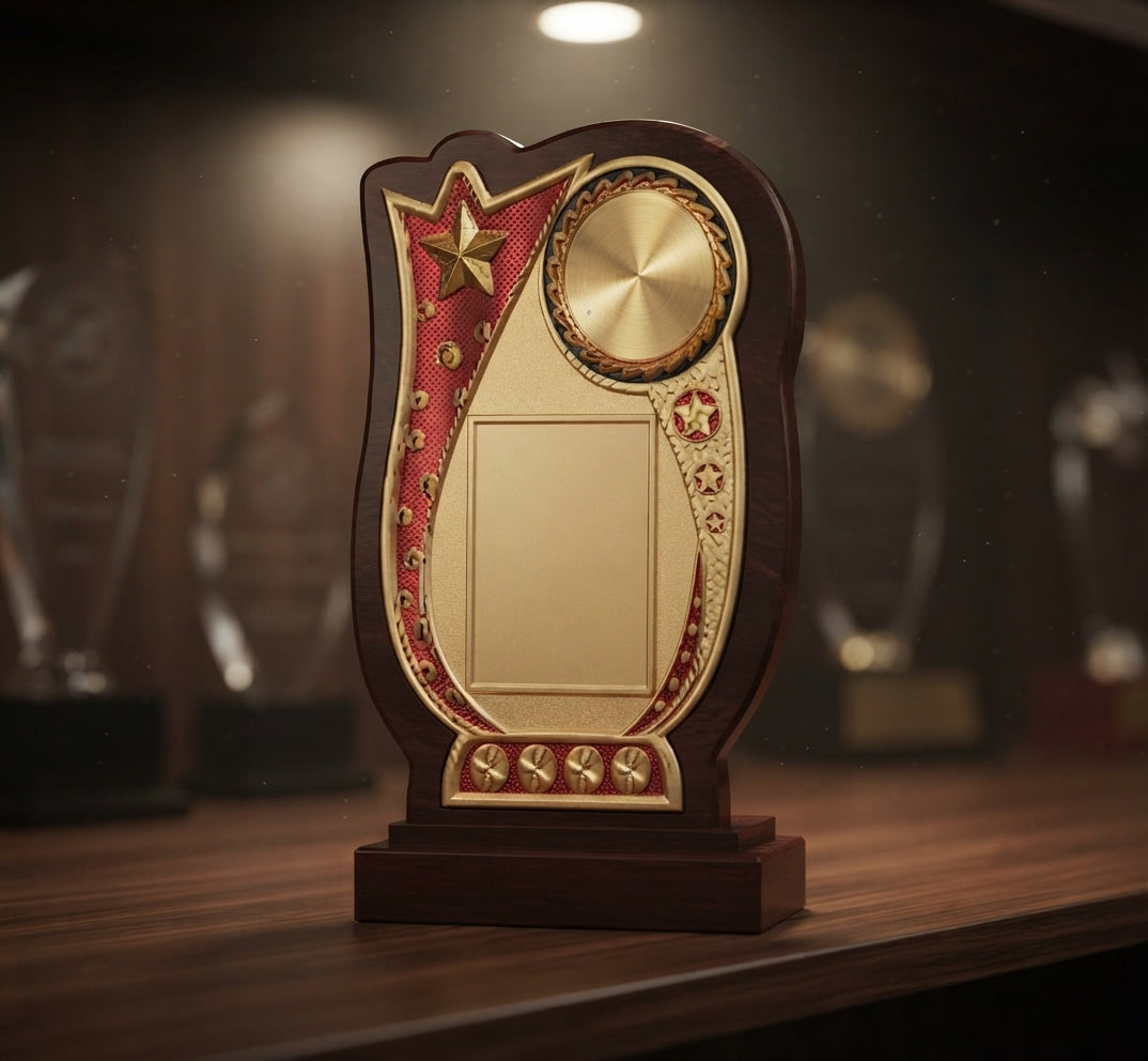 Wooden Trophy Recognition Award - Custom Engraved & Unique Designs 530 alternate view - Meru Trophy