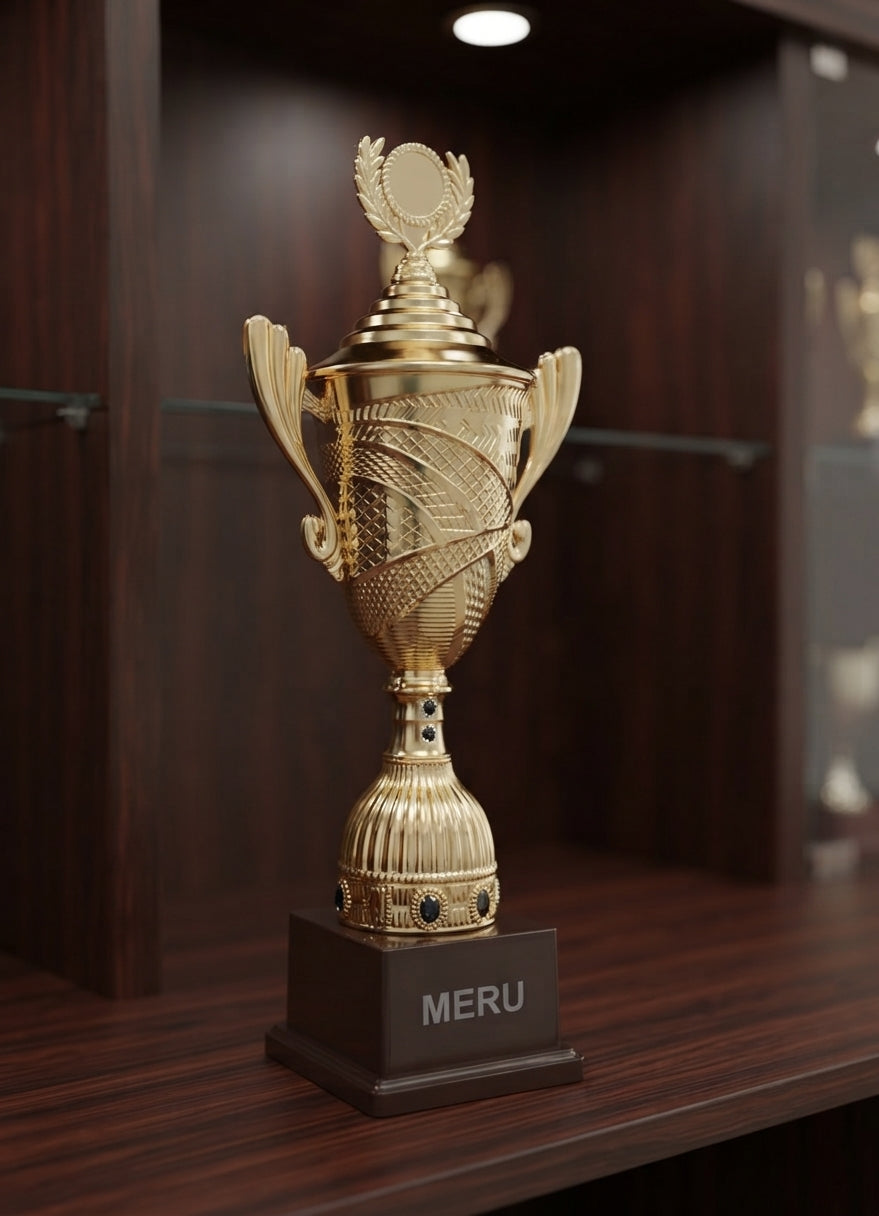 Gold Award Trophy 1595 alternate view - Meru Trophy