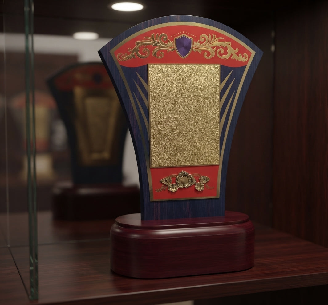 Wooden Trophy Award Recognition EC111 alternate view - Meru Trophy