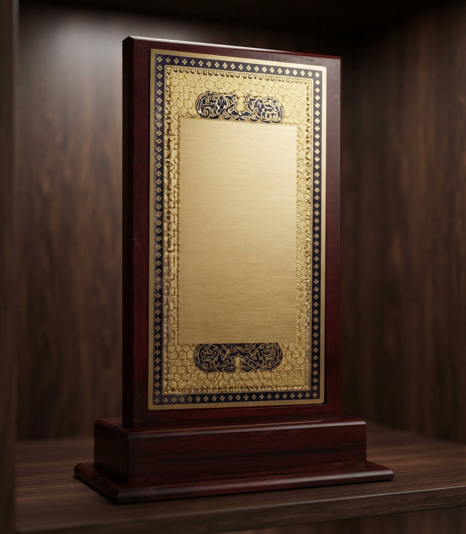 Wooden Memento Award Trophy - Recognition Awards & Trophies 203 alternate view - Meru Trophy