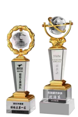 Elegant Crystal Trophy for Awards Ceremony