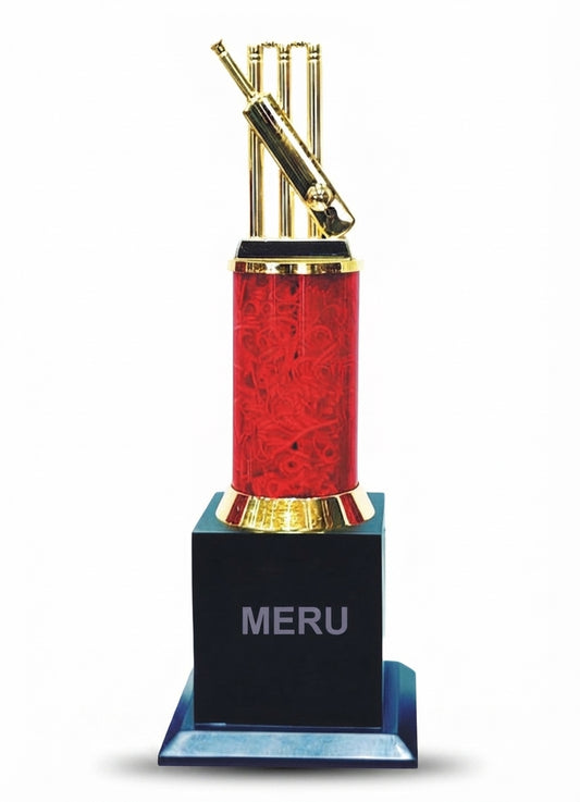 Metal Cricket Trophy Award cricket trophy award 610 - Meru Trophy