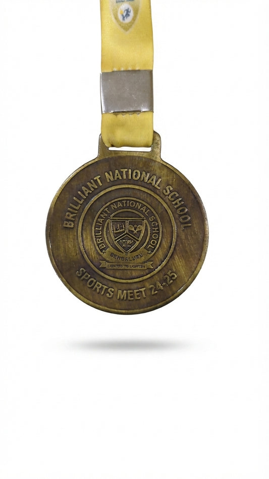 Custom Bronze Finish Sports Academic Award Medal with Lanyard - Engraved Medals & Trophies - Meru Trophy