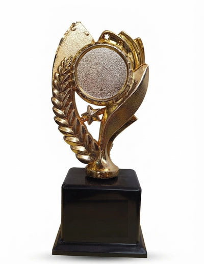 Gold Fiber Trophy - Custom Awards & Recognition PF 1204 - Fiber Trophies Online - Meru Trophy