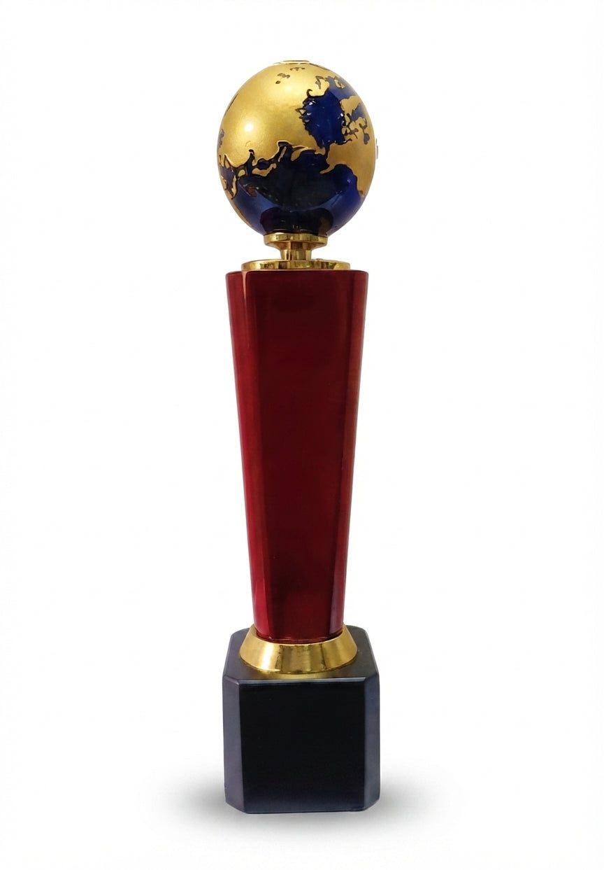 Premium Globe Trophy Award Custom Corporate Trophy 2228 - Meru Trophy