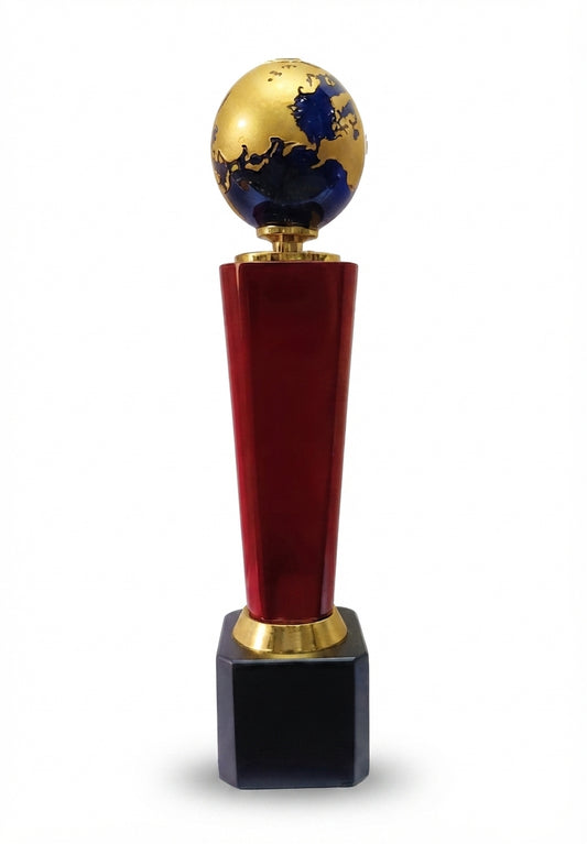 Premium Globe Trophy Award Custom Corporate Trophy 2228 - Meru Trophy