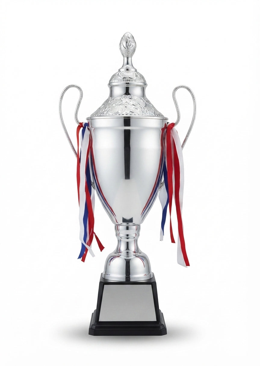 Elegant Silver Metal Trophy Award 2115 - Custom Sports Awards - Meru Trophy
