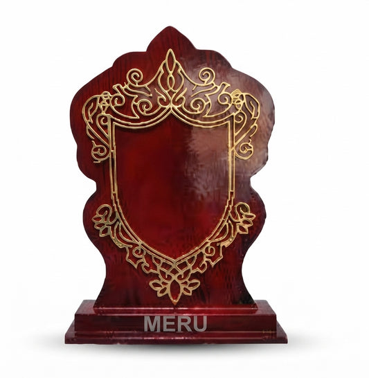 Gold Wooden Memento Recognition Award Trophy - Custom Trophies 4052 - Meru Trophy