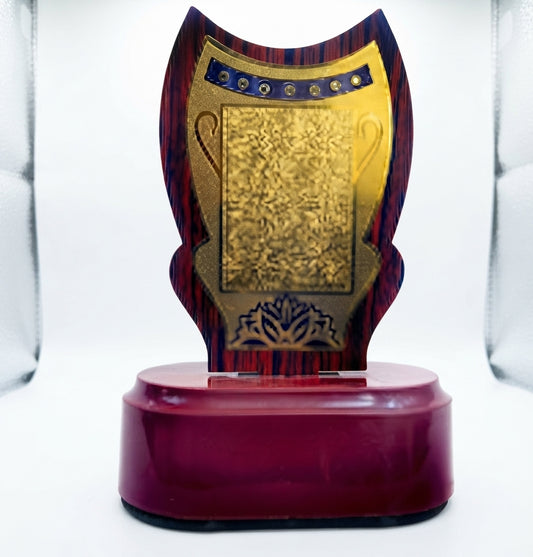 Wooden Mementos Corporate Recognition Awards Trophy EC 110 - Meru Trophy