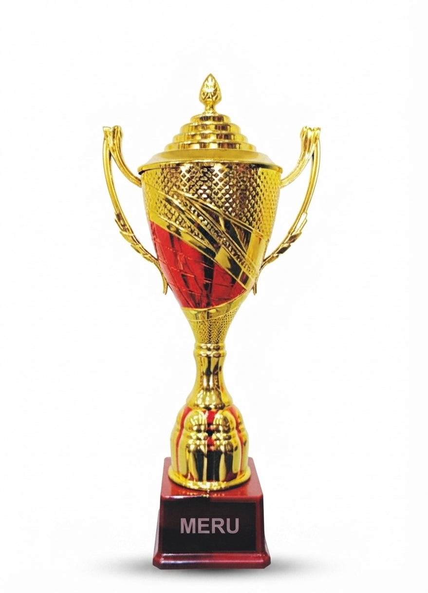 Gold and Red Fibre Trophy Awards 947 - Meru Trophy