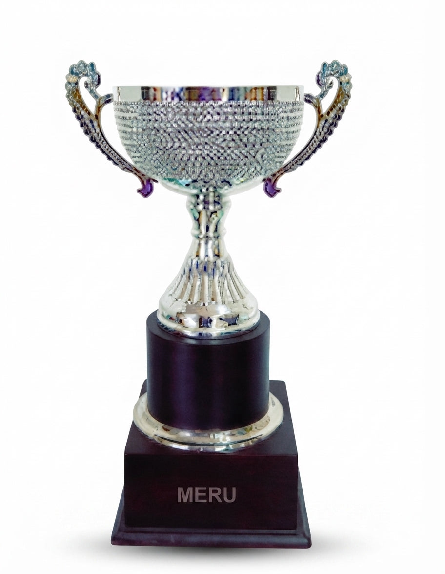 Silver Metal Cup Trophy Award 275 - Meru Trophy