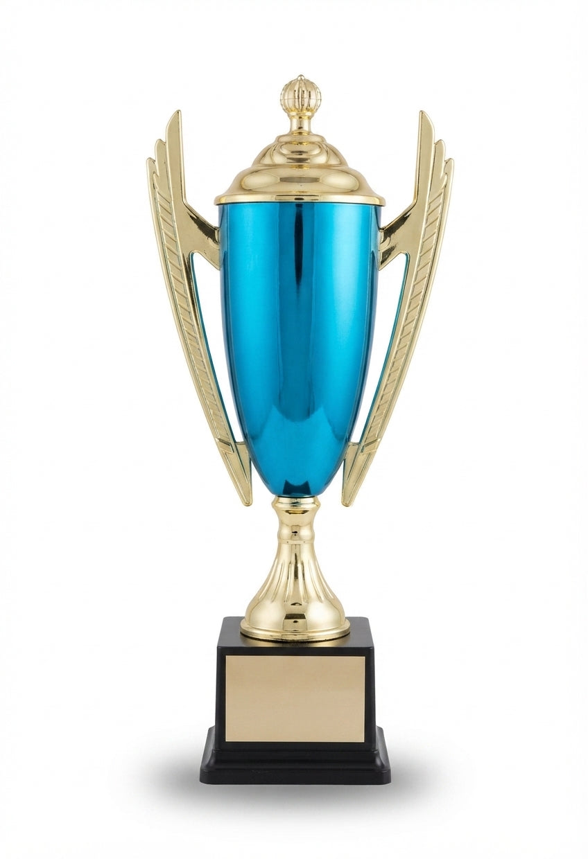 Blue and Gold Fibre Trophy Award J1011 - Fiber Trophies Online - Meru Trophy