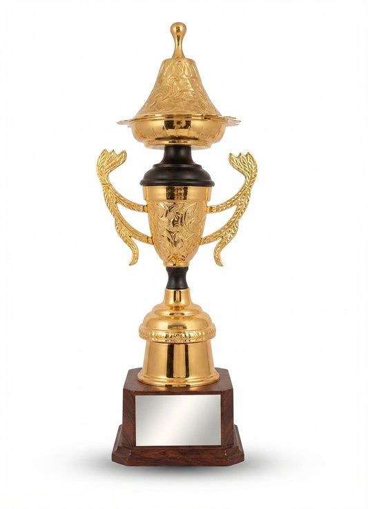 Metal Trophy Corporate Award Athletic Medals gold black metal trophy as 940 black - Meru Trophy