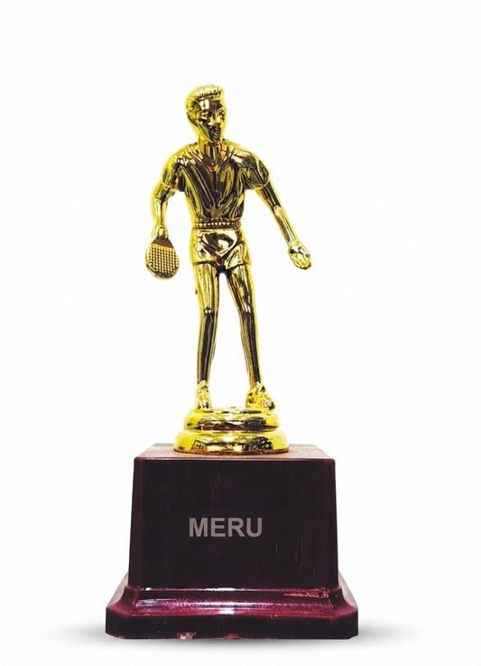 Gold Table Tennis Trophy - Sports Award 116 - Fiber Trophies - Meru Trophy