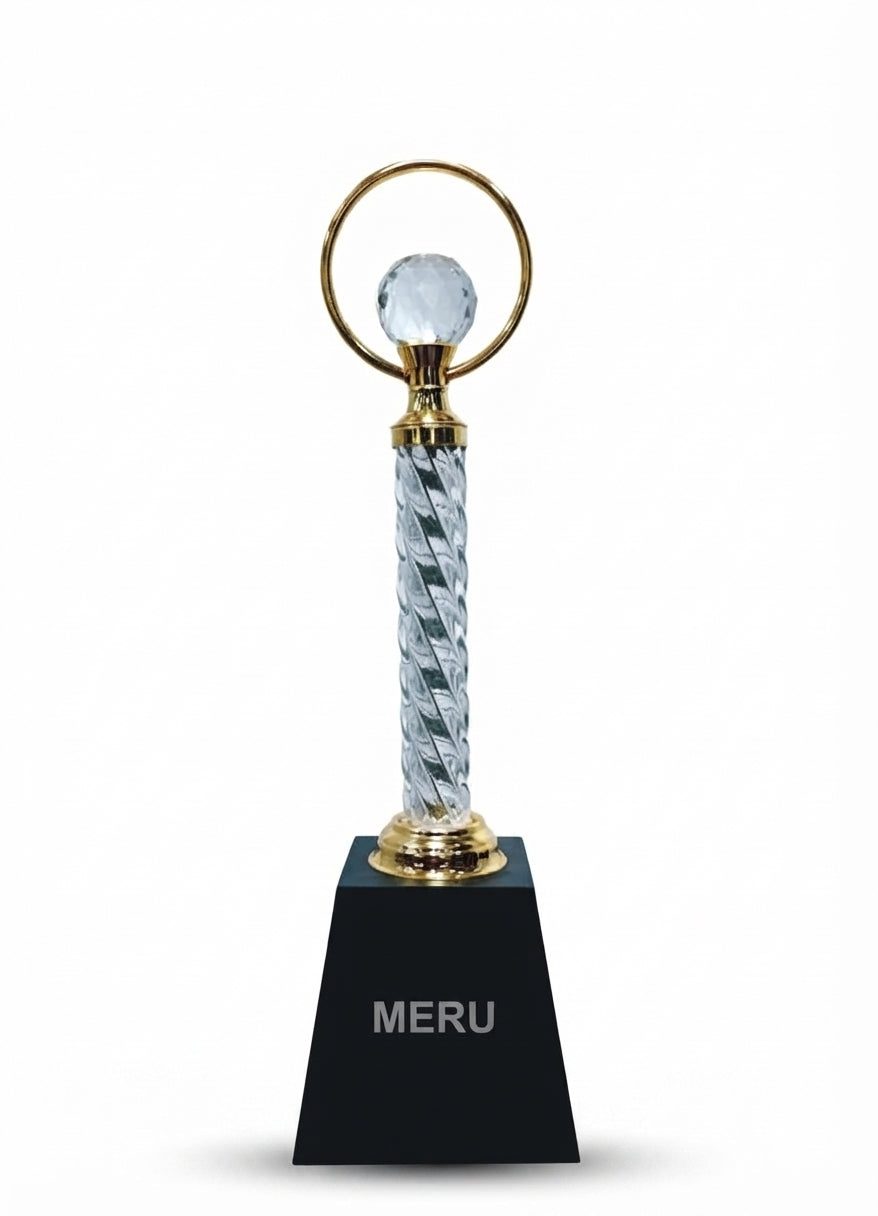 Crystal Achievement Trophy JH89 - Meru Trophy