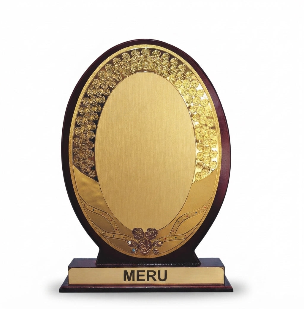 Wooden Memento Award: Recognition Awards and Trophies 2542 - Meru Trophy