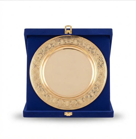 Gold Wooden Memento Recognition Award Trophy - Custom Trophies 4052 - Meru Trophy