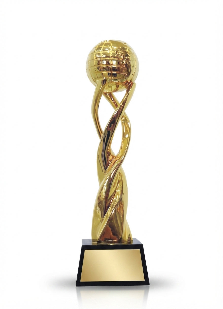 Gold Globe Crystal Trophy CST 119 - Meru Trophy