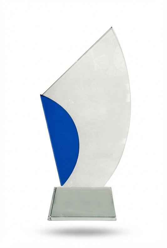 Crystal Sail Award Trophy crystal trophy award cst 124 - Meru Trophy