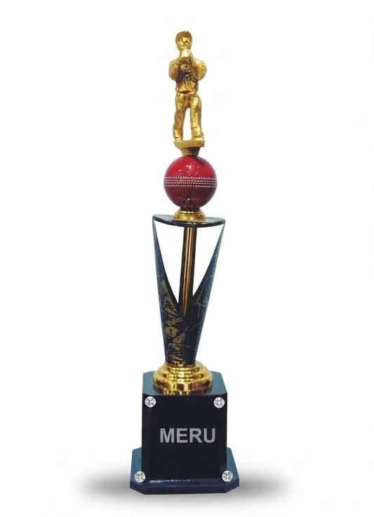 Cricket Trophy Award - Recognition Award 593-F-1 - Meru Trophy