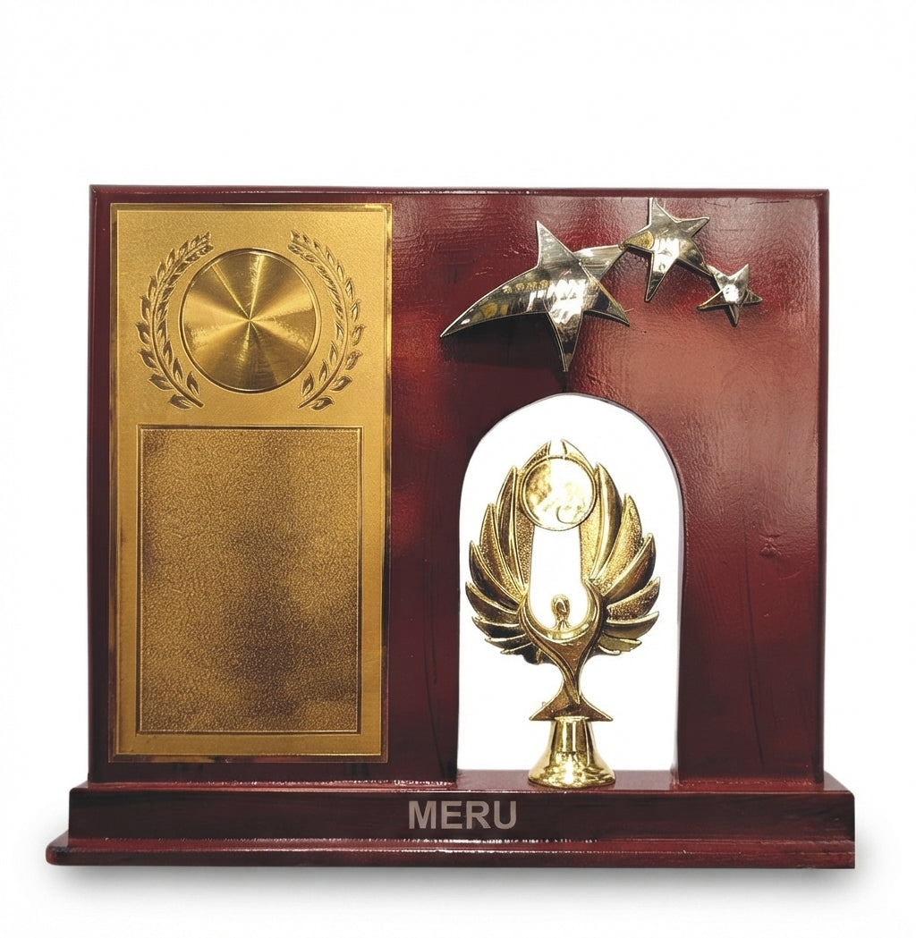 Elegant Wooden Award Memento Corporate Trophy 3147 - Meru Trophy