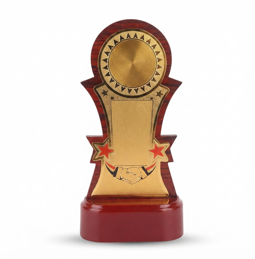 Wooden Award Trophy for Recognition and Corporate Awards EC 119 - Meru Trophy