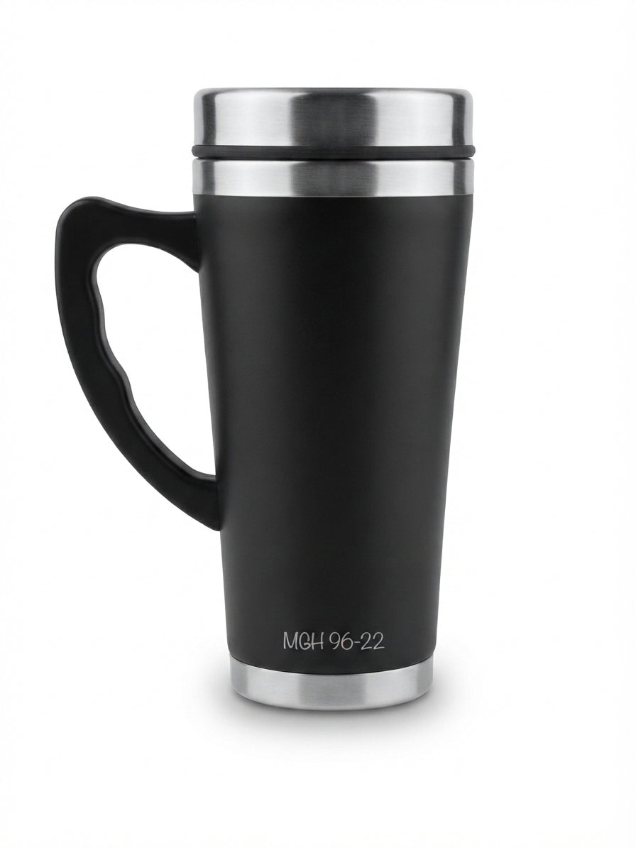 Compact Steel Bottle - Black - Meru Trophy corporate gifting