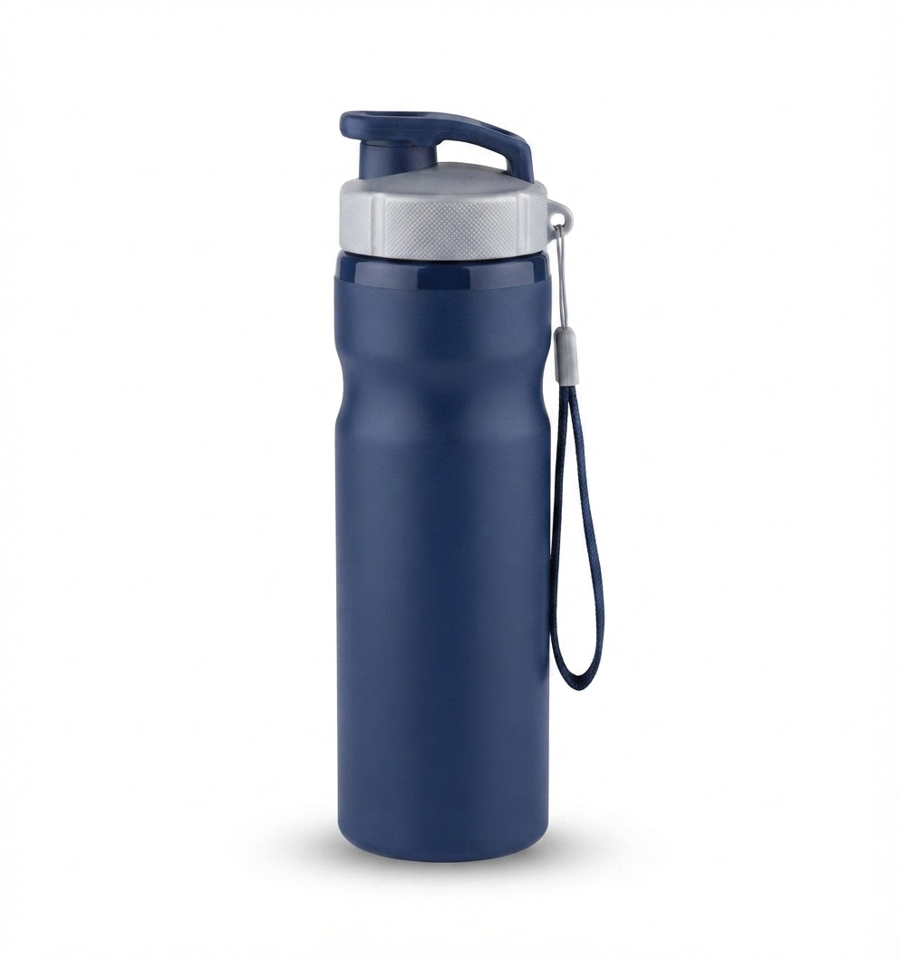 Sports Sipper Bottle with Wrist Strap - Navy - Meru Trophy corporate gifting