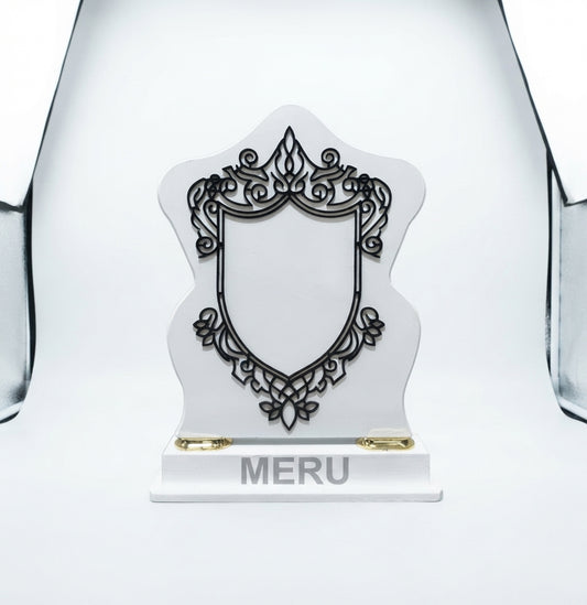 White Wooden Shield Memento 3151 - Meru Trophy