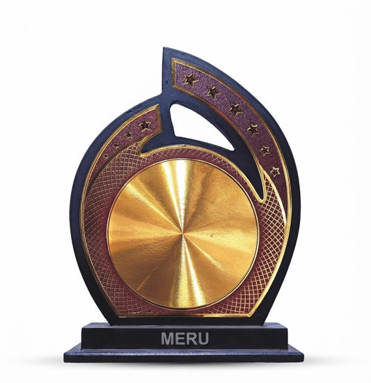 Elegant Wooden Trophy - Corporate Recognition Awards - Custom Engraved 3103 - Meru Trophy