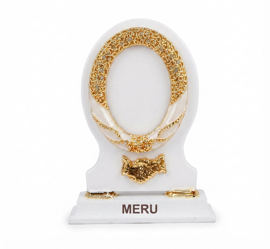 Elegant Wooden Photo Frame Memento Award Trophy 3141 white - Meru Trophy