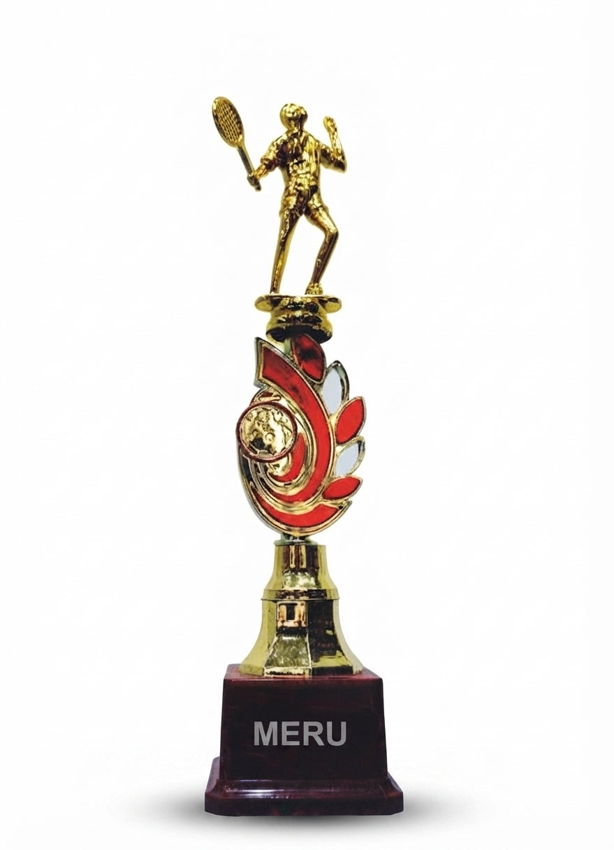 Gold Tennis Trophy Sports Award 1032 - Meru Trophy