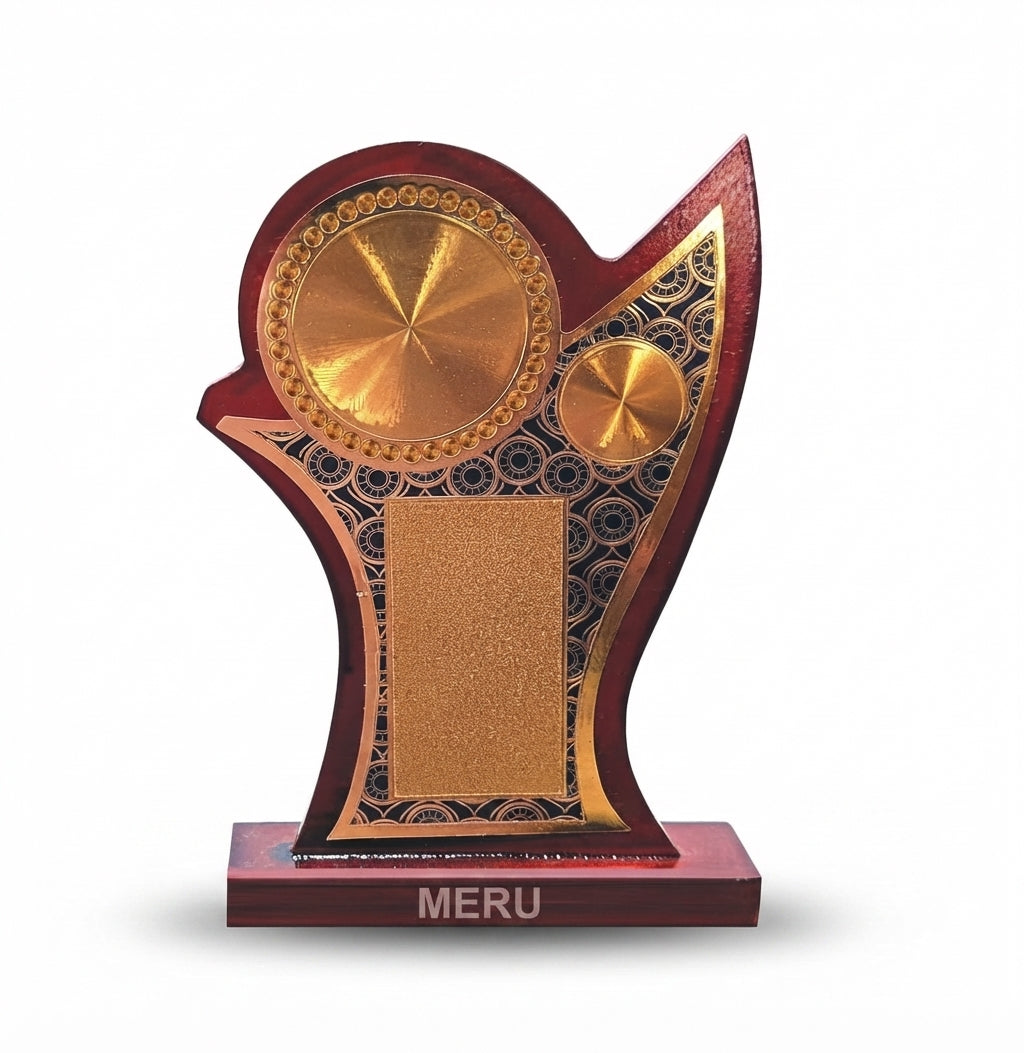 Custom Wooden Memento - Corporate Awards & Recognition Awards 732 - Meru Trophy